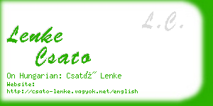 lenke csato business card